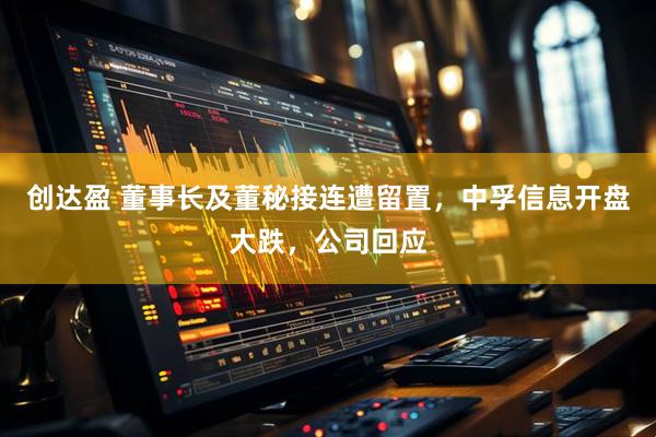 创达盈 董事长及董秘接连遭留置，中孚信息开盘大跌，公司回应