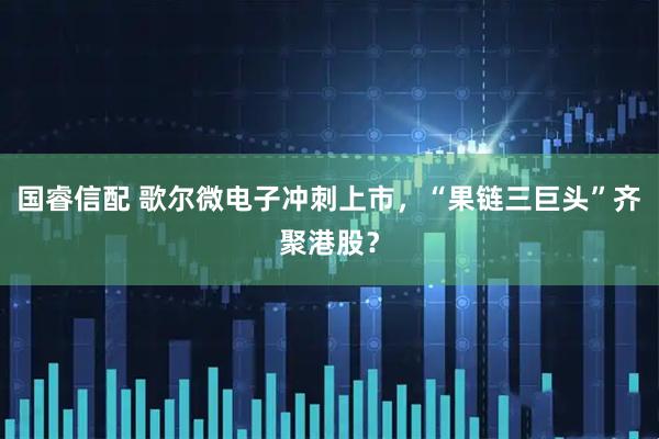 国睿信配 歌尔微电子冲刺上市，“果链三巨头”齐聚港股？