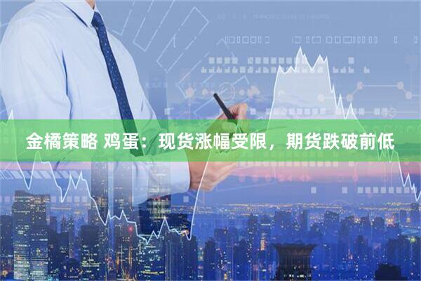 金橘策略 鸡蛋：现货涨幅受限，期货跌破前低